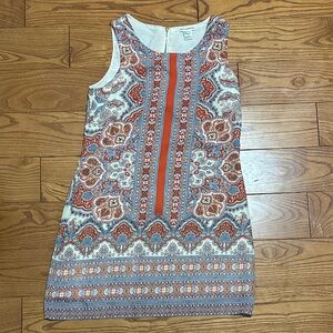 Ann Taylor Multicolor Paisley Mini Dress